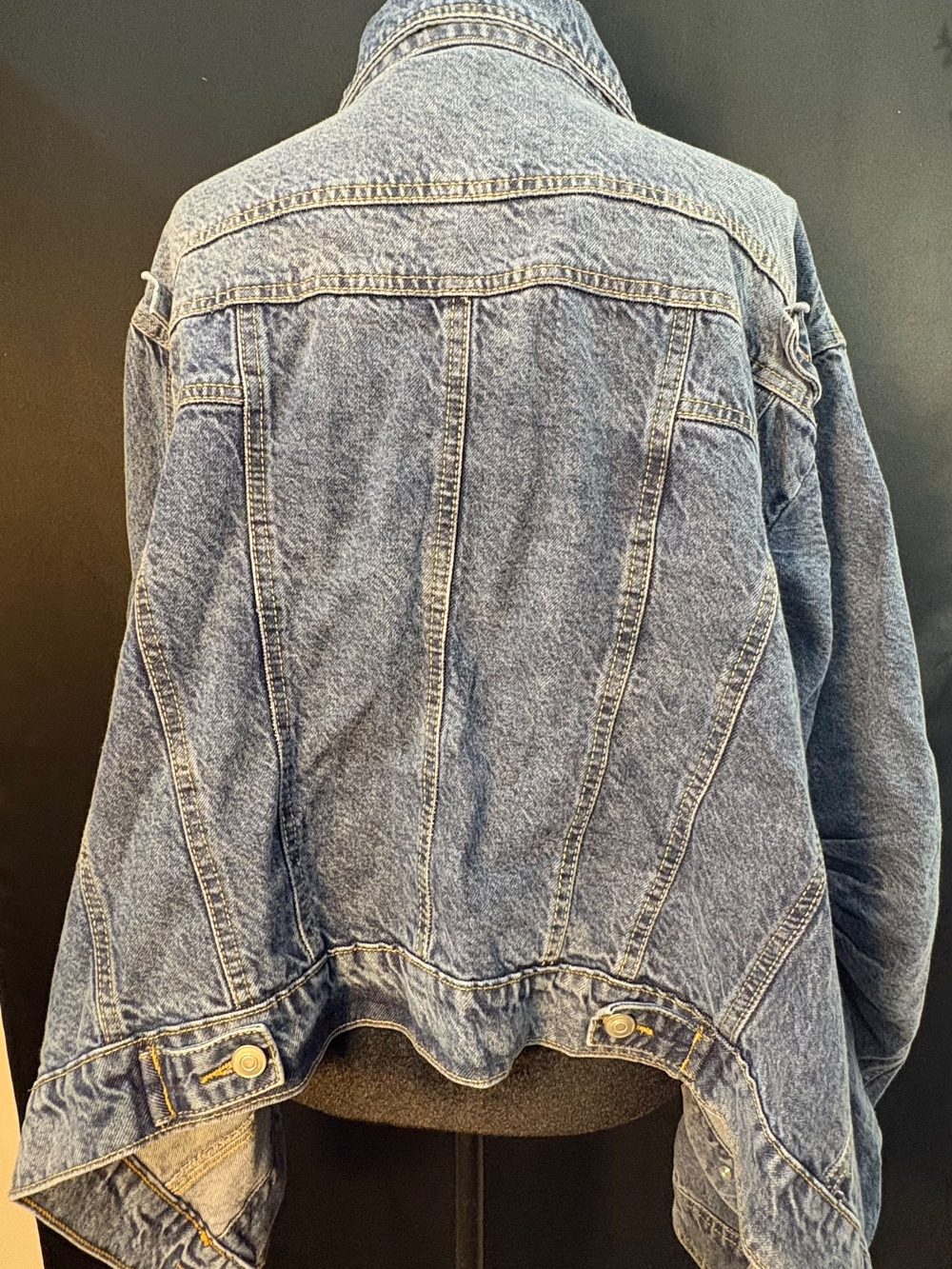 Denim Button-Front Jacket - Blue - Picture 3 of 4